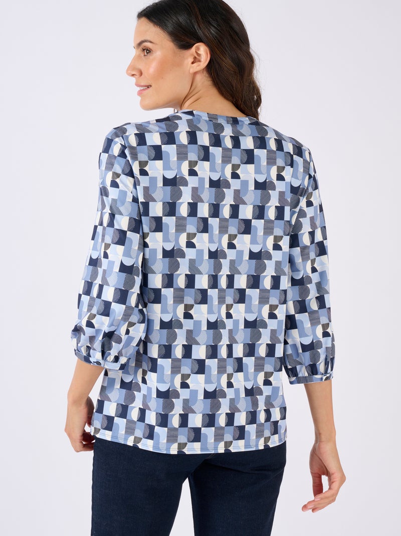 Chemisier en maille chaude - Damart Bleu - Kiabi