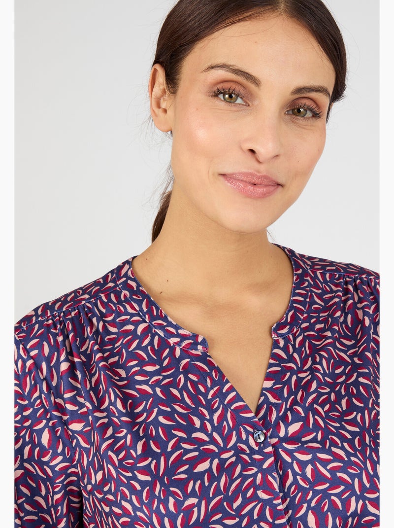 Chemisier en maille chaude - Damart Bleu marine - Kiabi