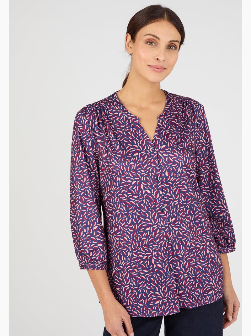 Chemisier en maille chaude - Damart Bleu marine - Kiabi