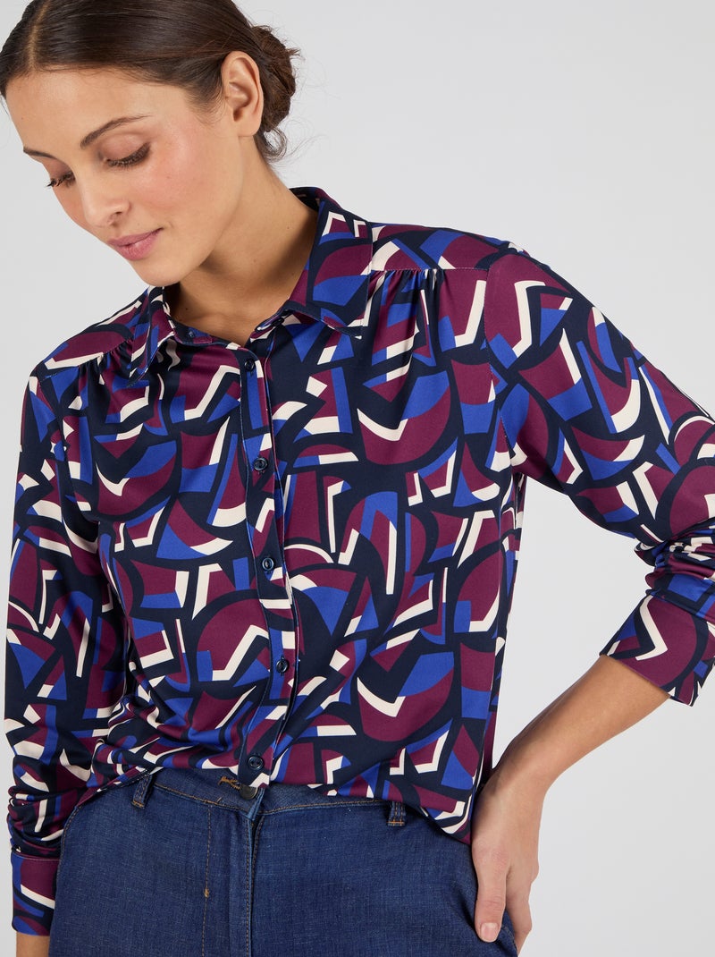Chemisier en maille chaude - Damart Bordeaux - Kiabi