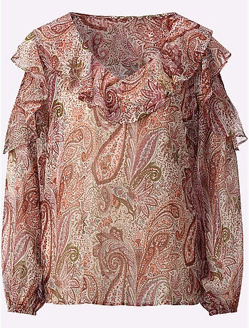 Chemisier En Mousseline Viscose - Taille Standard - Helline