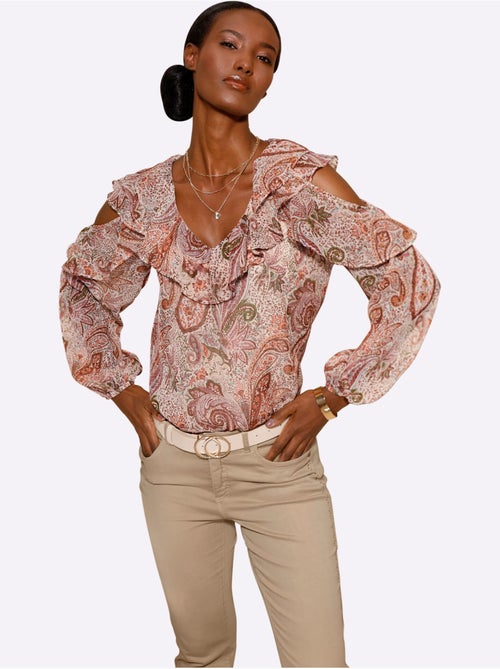 Chemisier En Mousseline Viscose - Taille Standard - Helline - Kiabi