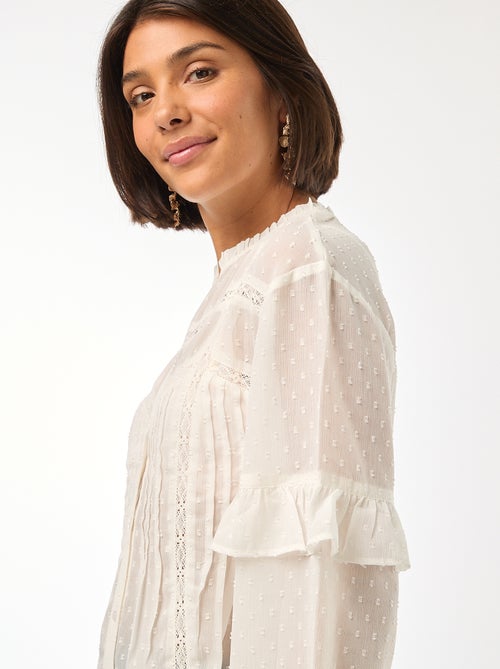 Chemisier en plumetis - Kiabi