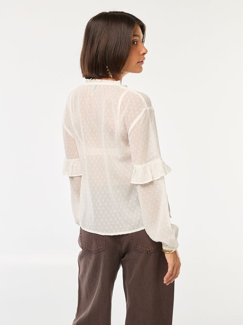 Chemisier en plumetis - Kiabi