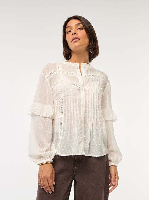 Chemisier en plumetis - Kiabi