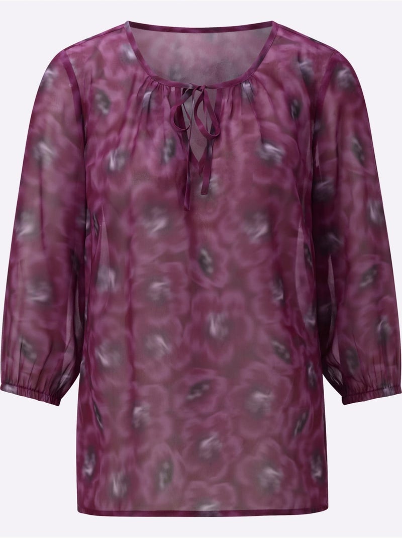 Chemisier En Polyester Recyclé - Taille Standard - Witt Bordeaux - Kiabi