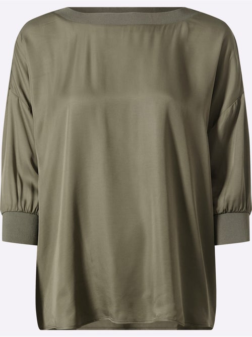 Chemisier En Satin Brillance Satinée - Taille Standard - Helline - Kiabi Chemisier En Satin Brillance Satinée - Taille Standard - Helline - Kiabi