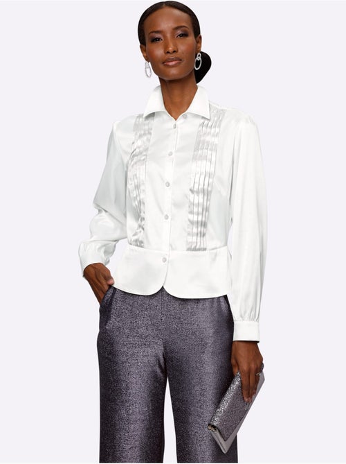 Chemisier En Satin En Polyester Recyclé - Taille Standard - Helline - Kiabi Chemisier En Satin En Polyester Recyclé - Taille Standard - Helline - Kiabi