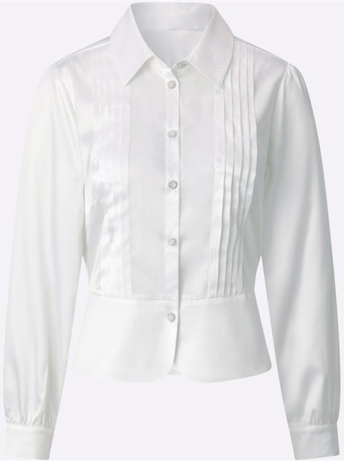 Chemisier En Satin En Polyester Recyclé - Taille Standard - Helline - Kiabi Chemisier En Satin En Polyester Recyclé - Taille Standard - Helline - Kiabi