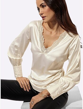 Chemisier En Satin En Polyester Recyclé - Taille Standard - Helline