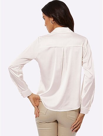 Chemisier En Satin Imitation Satin - Taille Standard - helline
