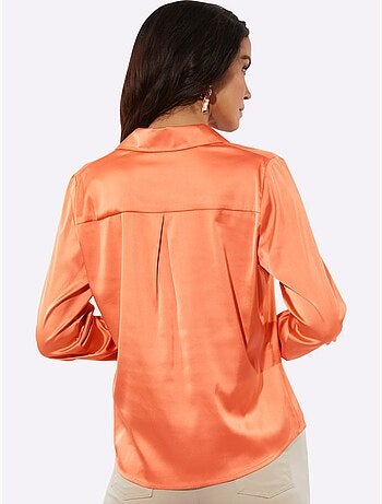 Chemisier En Satin Imitation Satin - Taille Standard - helline