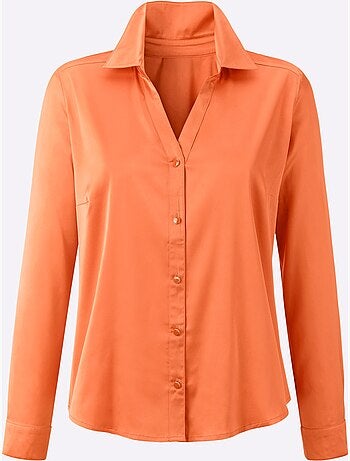 Chemisier En Satin Imitation Satin - Taille Standard - helline