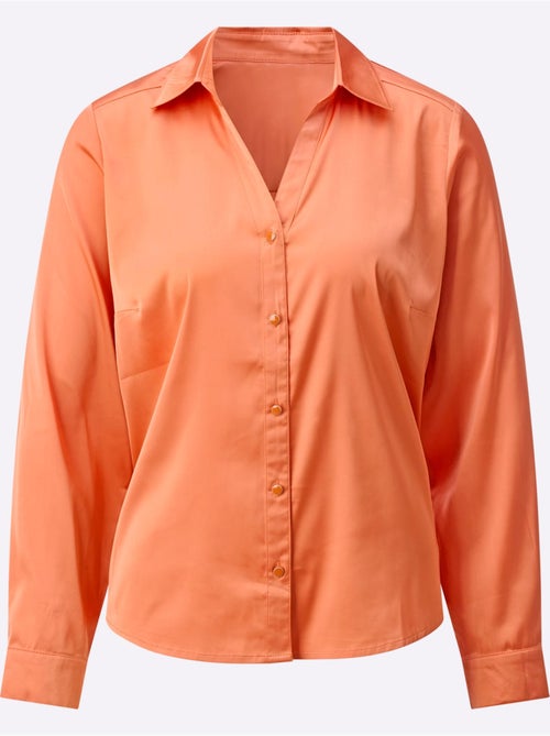Chemisier En Satin Imitation Satin - Taille Standard - helline - Kiabi