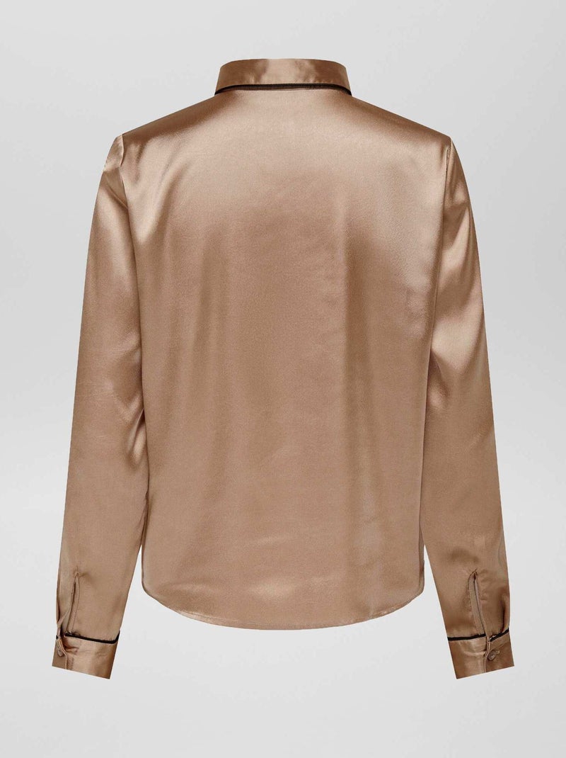 Chemisier en satin 'JDY' Champagne - Kiabi