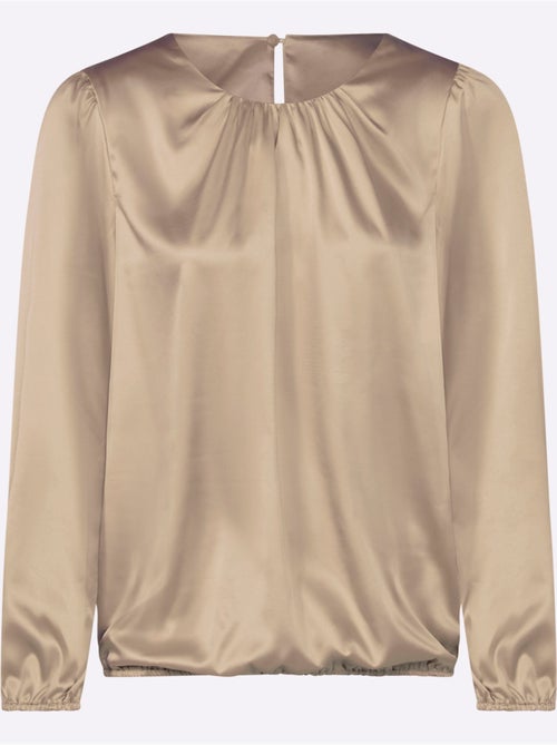 Chemisier En Satin Polyester Recyclé - Taille Standard - Witt - Kiabi Chemisier En Satin Polyester Recyclé - Taille Standard - Witt - Kiabi