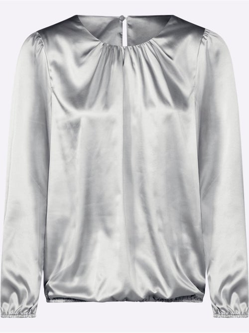 Chemisier En Satin Polyester Recyclé - Taille Standard - Witt - Kiabi Chemisier En Satin Polyester Recyclé - Taille Standard - Witt - Kiabi