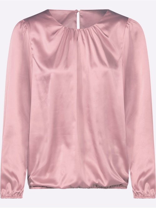 Chemisier En Satin Polyester Recyclé - Taille Standard - Witt - Kiabi Chemisier En Satin Polyester Recyclé - Taille Standard - Witt - Kiabi
