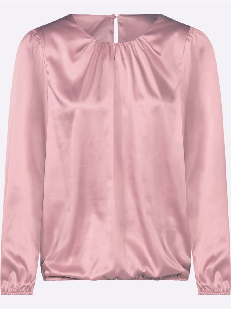 Chemisier En Satin Polyester Recyclé - Taille Standard - Witt Rose - Kiabi