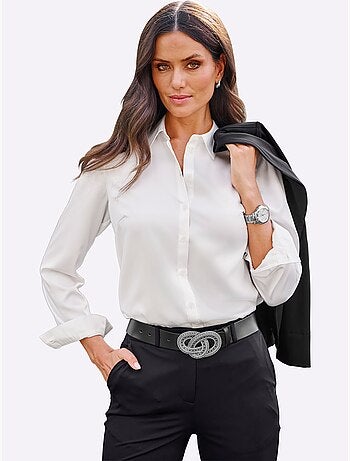 Chemisier En Satin Qualité Satin Brillante - Taille Standard - Helline