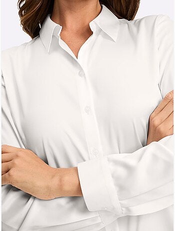 Chemisier En Satin Qualité Satin Brillante - Taille Standard - Helline