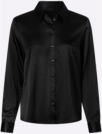 Chemisier En Satin Qualité Satin Brillante - Taille Standard - Helline