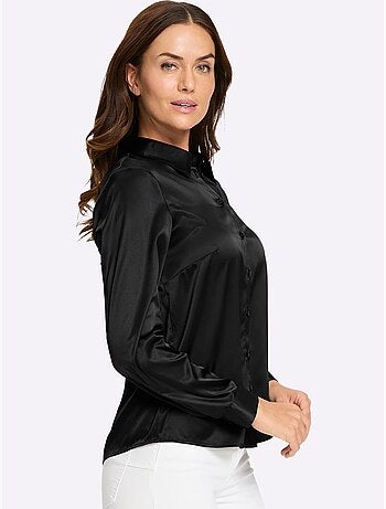 Chemisier En Satin Qualité Satin Brillante - Taille Standard - Helline