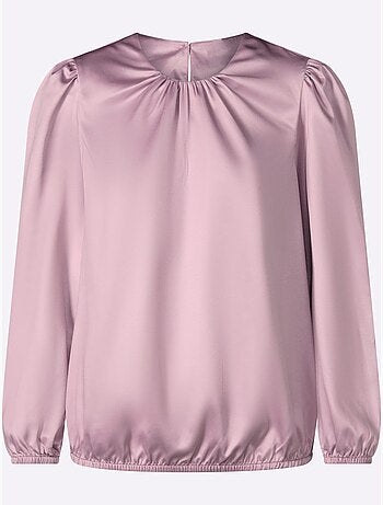 Chemisier en satin qualité satin brillante - taille standard - moda vilona