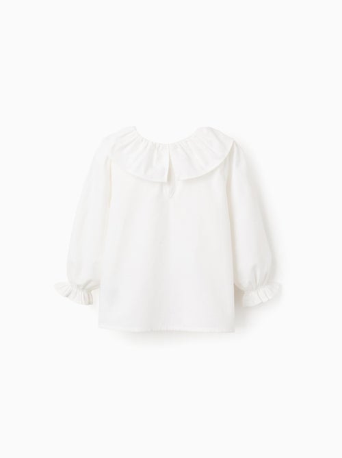 Chemisier en Sergé de Coton avec Rubans Ondulés - Kiabi