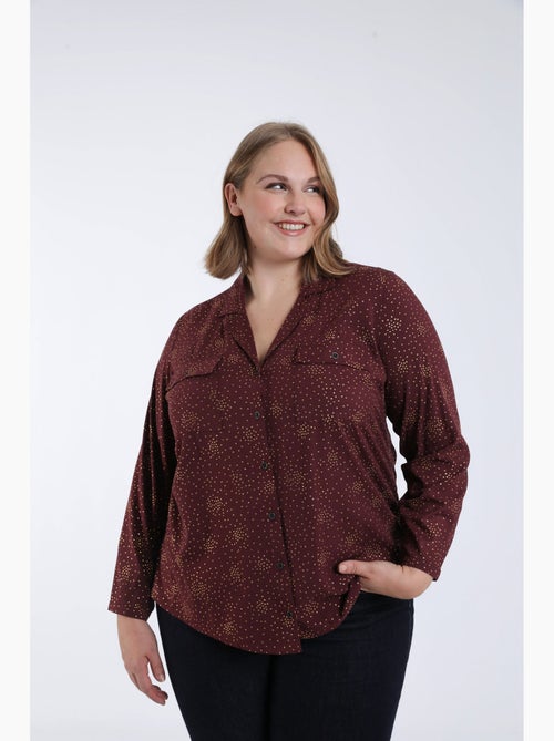 Chemisier en viscose à pois avec détail foil PAPRIKA - Kiabi
