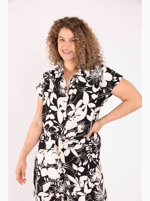 Chemisier en viscose imprimé bicolore PAPRIKA - Kiabi