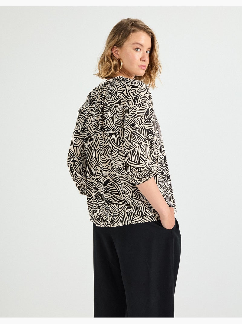 Chemisier en viscose, MO Fashion Beige - Kiabi