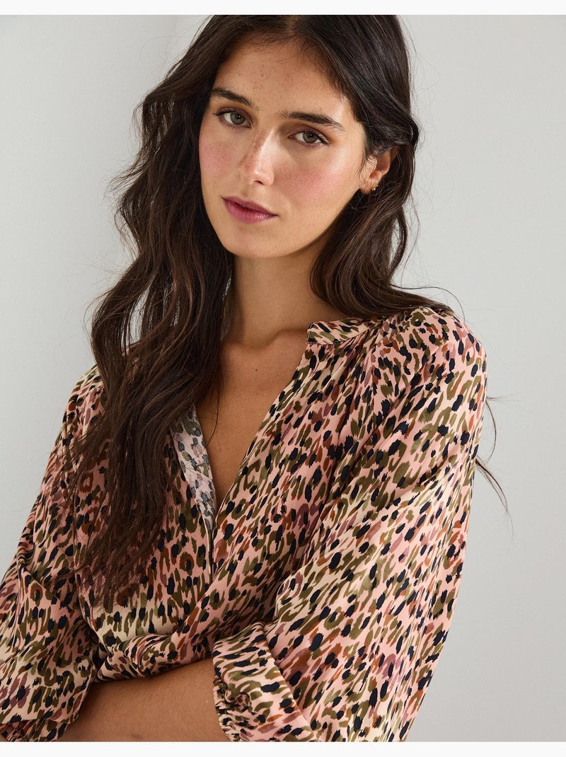 Chemisier en viscose, MO Fashion Beige - Kiabi