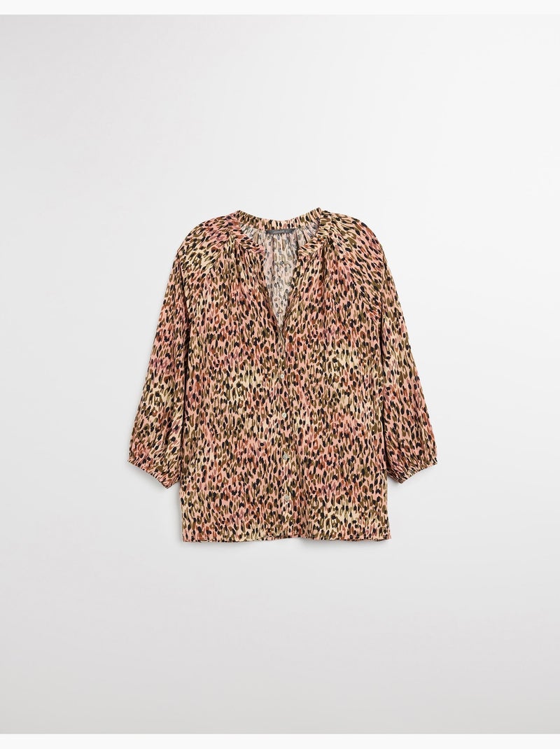 Chemisier en viscose, MO Fashion Beige - Kiabi