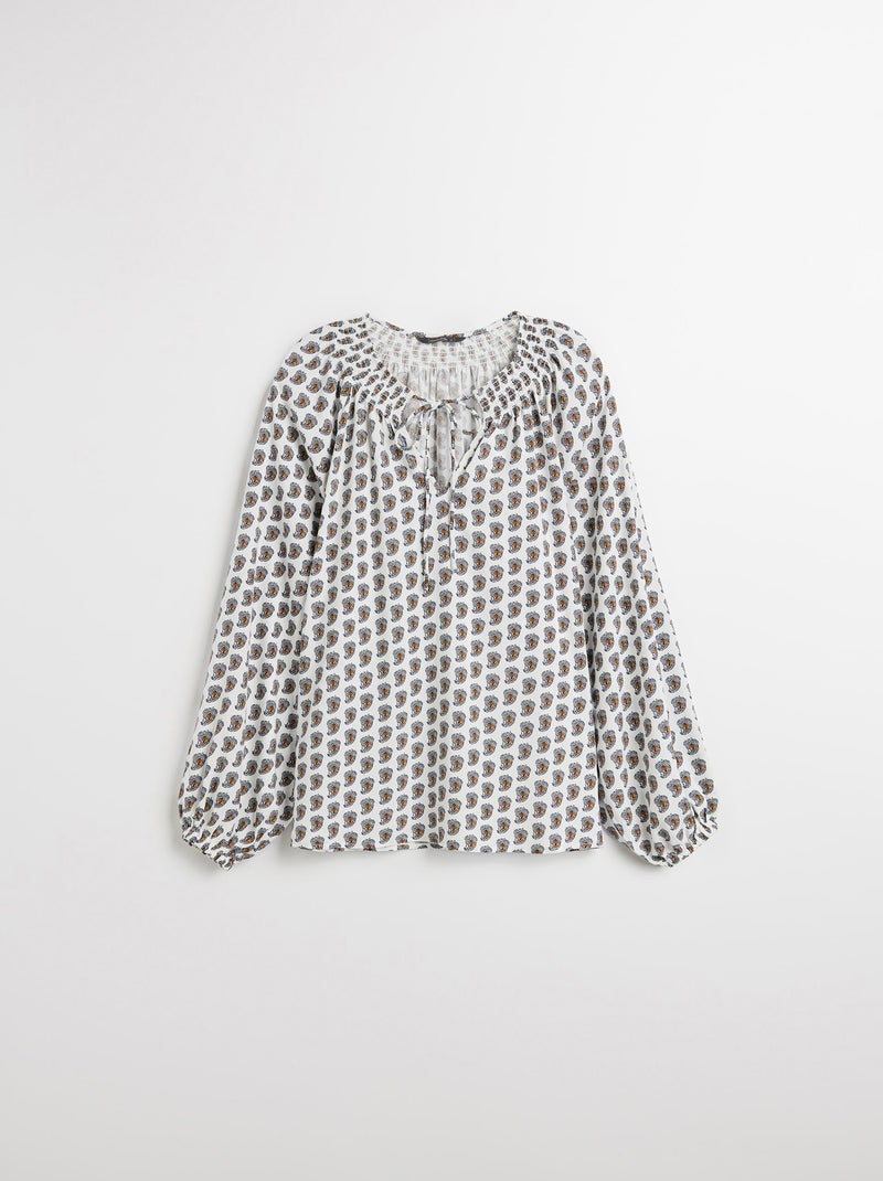 Chemisier en viscose, MO Fashion Blanc - Kiabi