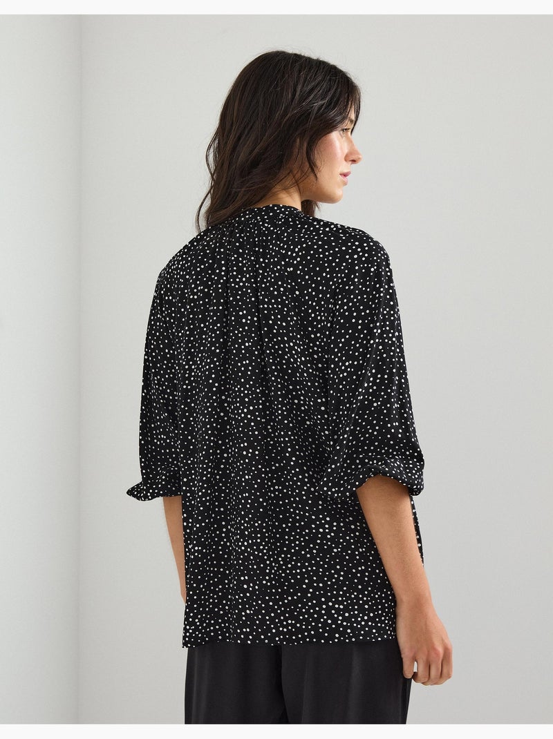 Chemisier en viscose, MO Fashion Noir - Kiabi