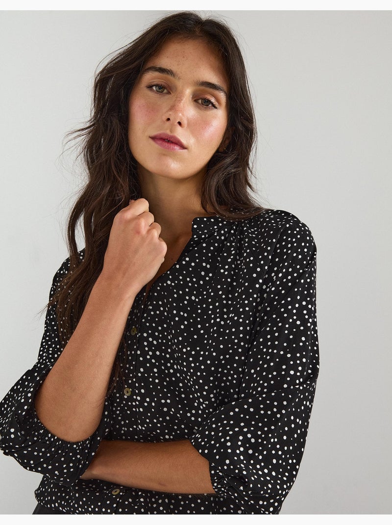 Chemisier en viscose, MO Fashion Noir - Kiabi