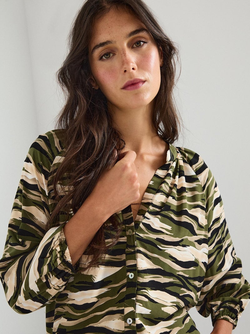 Chemisier en viscose, MO Fashion Vert - Kiabi