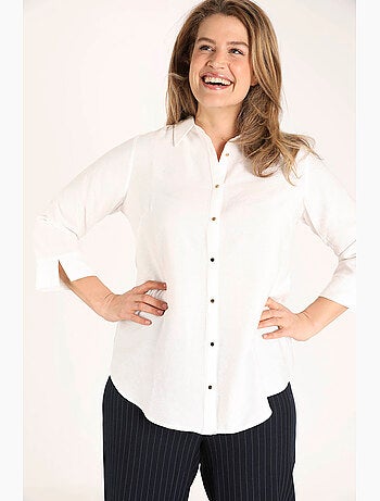 Chemisier en viscose uni PAPRIKA