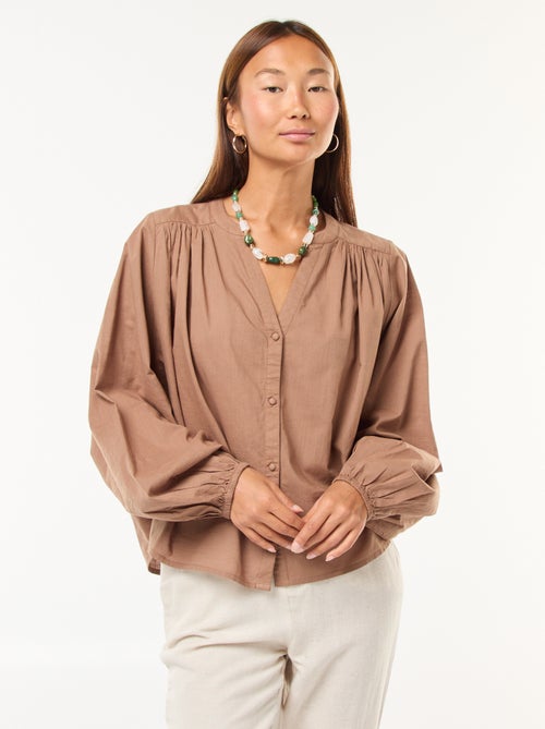 Chemisier en voile de coton - Kiabi