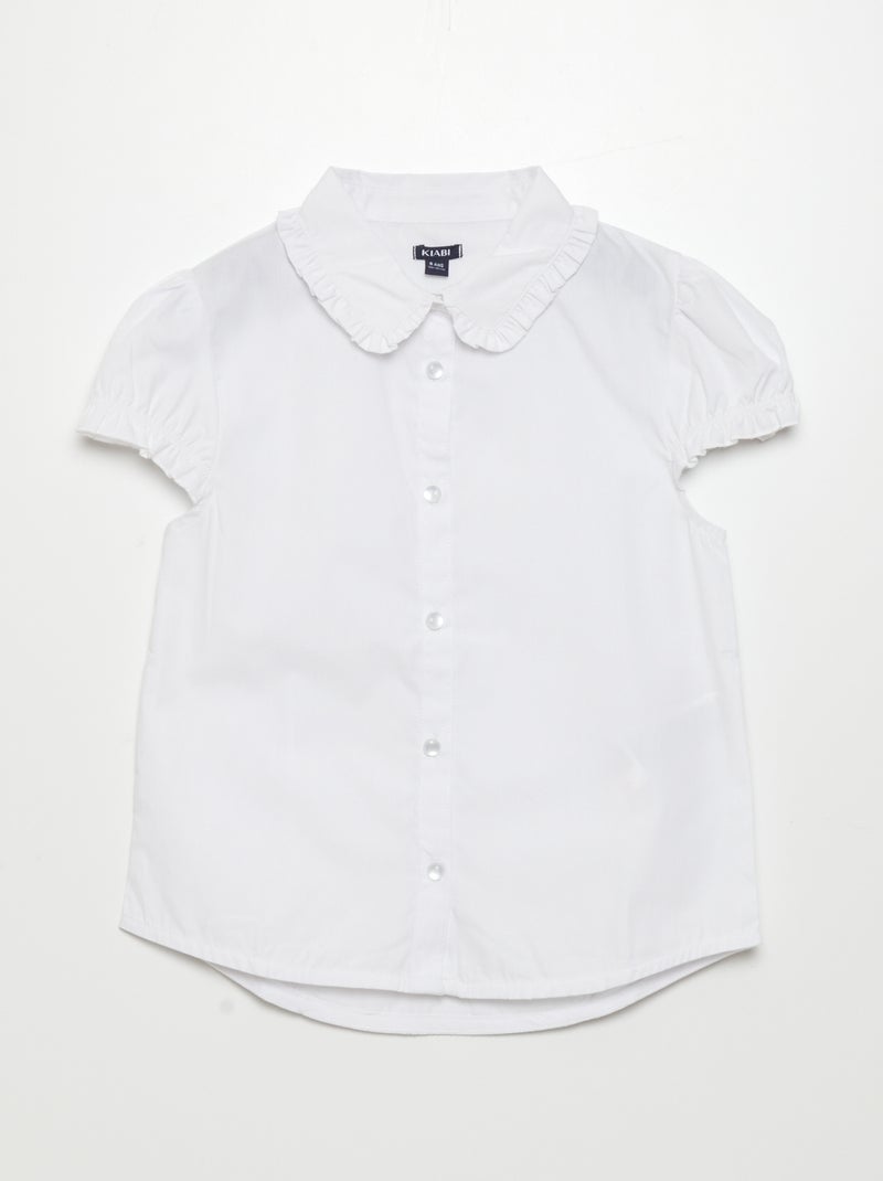Chemisier fantaisie blanc - Kiabi