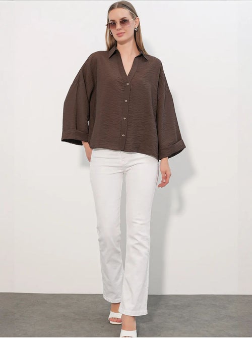 Chemisier femme en viscose et nylon bdart - Kiabi Chemisier femme en viscose et nylon bdart - Kiabi