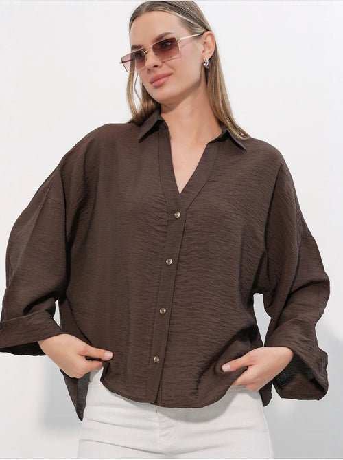 Chemisier femme en viscose et nylon bdart - Kiabi Chemisier femme en viscose et nylon bdart - Kiabi