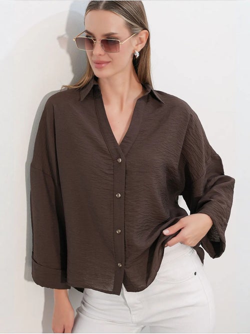 Chemisier femme en viscose et nylon bdart - Kiabi Chemisier femme en viscose et nylon bdart - Kiabi