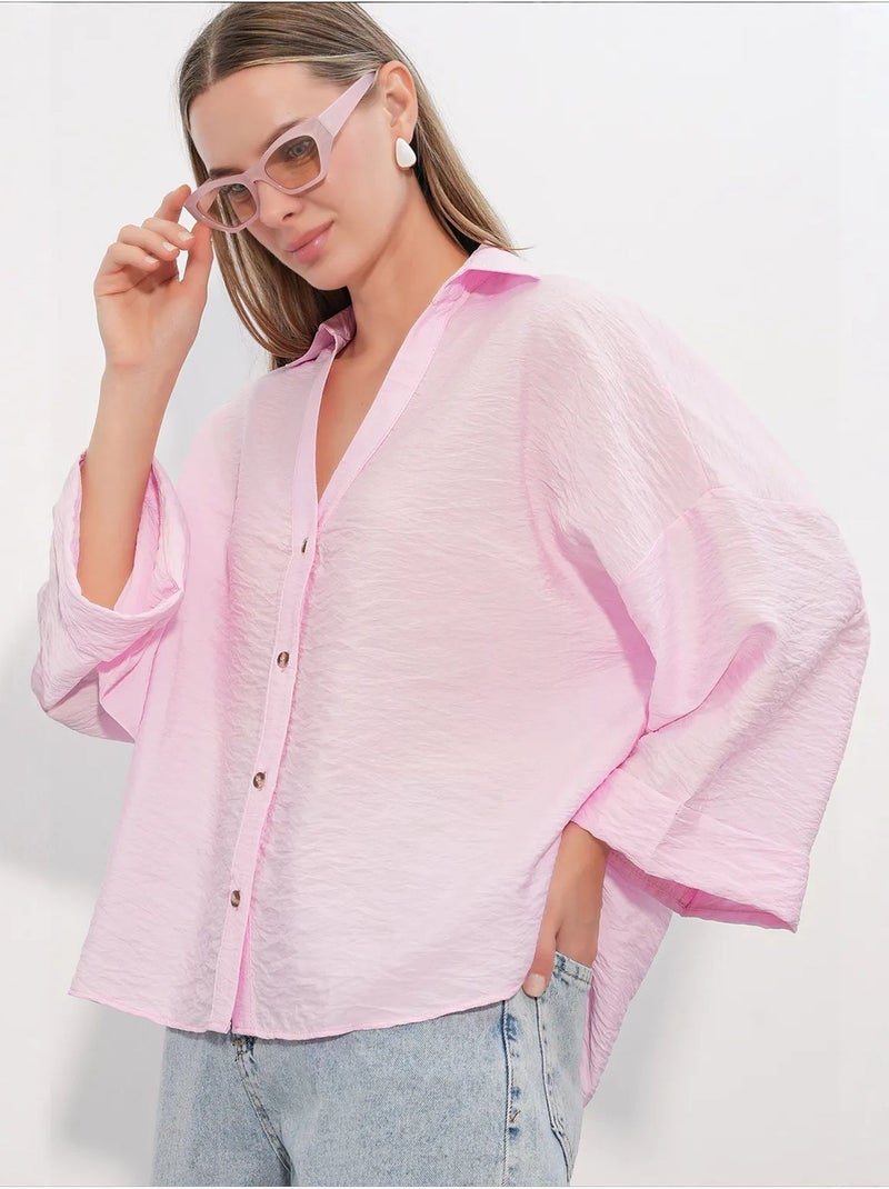 Chemisier femme en viscose et nylon bdart Rose clair - Kiabi