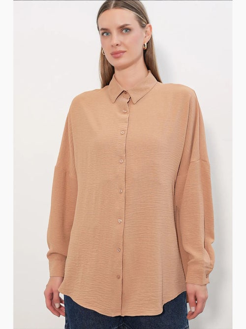 Chemisier femme long oversize bdart - Kiabi Chemisier femme long oversize bdart - Kiabi