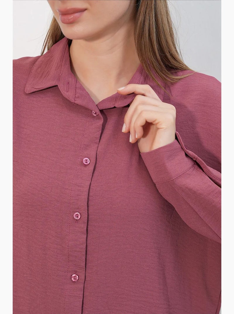 Chemisier femme long oversize bdart Mauve - Kiabi