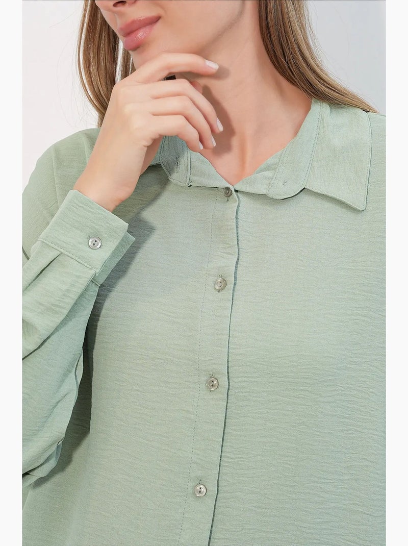 Chemisier femme long oversize bdart Vert menthe - Kiabi