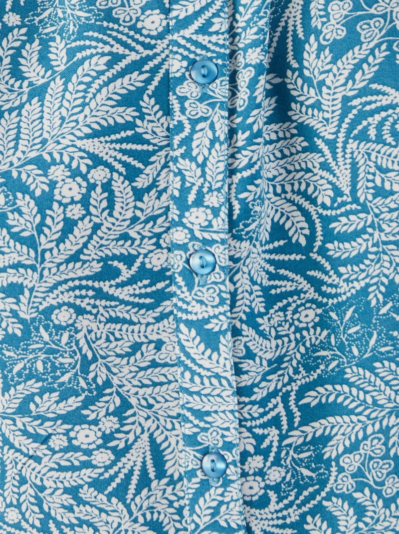 Chemisier fibres pure viscose Lenzing(TM) EcoVero(TM) - Damart Bleu - Kiabi