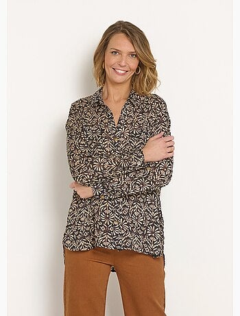 Chemisier fil brillant manches avec pattes